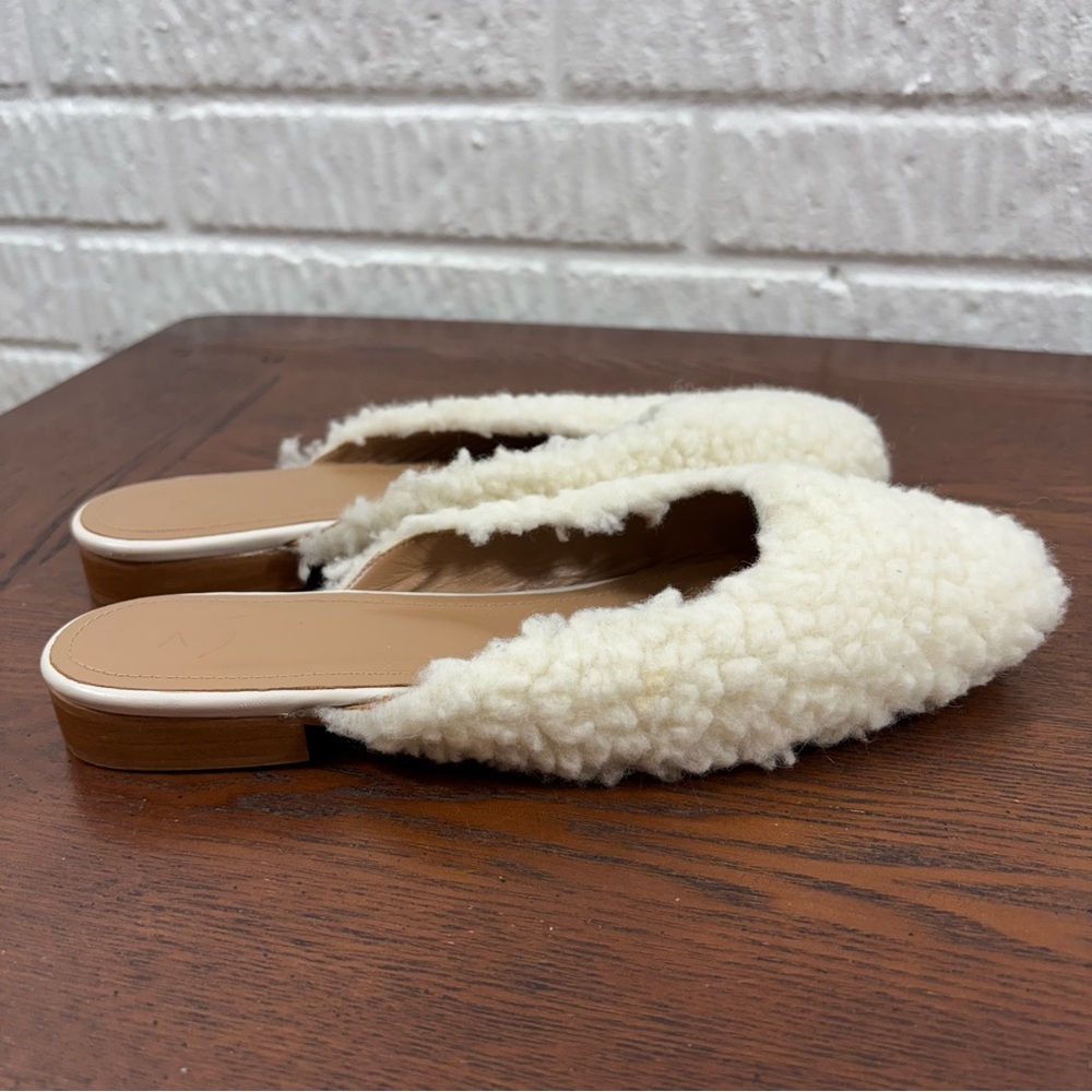 Flattered Malva Teddy Slip On Mules Cream Flats Women’s EU 38 - Picture 5 of 10
